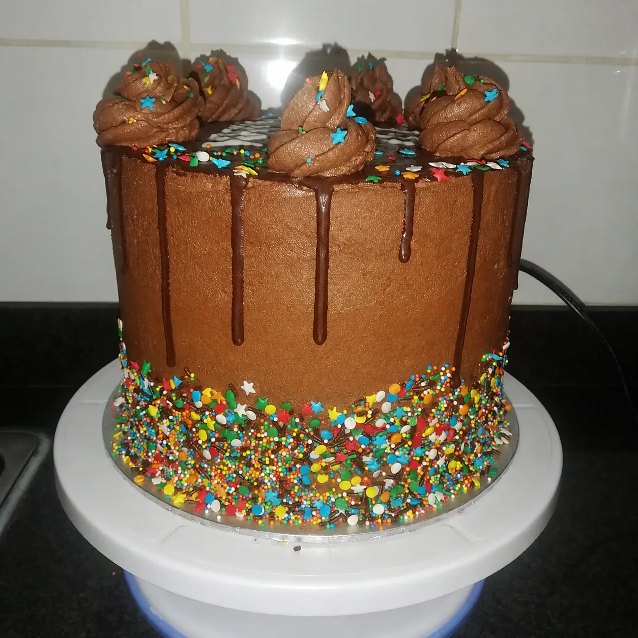 Chocolate Sprinkle Drip Cake by Simi's Cakes & More