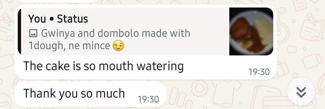 Real customer WhatsApp feedback 1