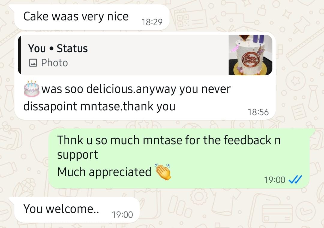 Real customer feedback message 5