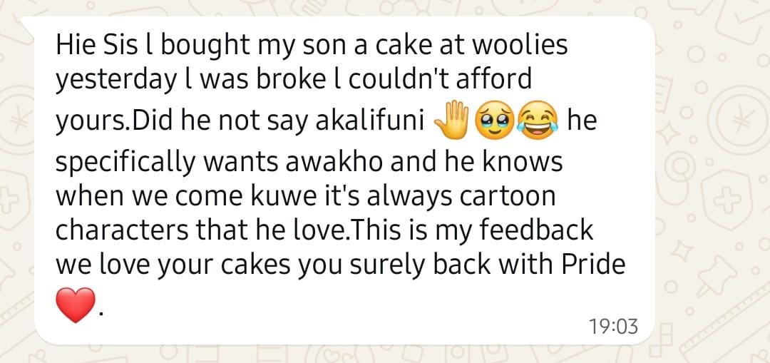 Real customer feedback message 8